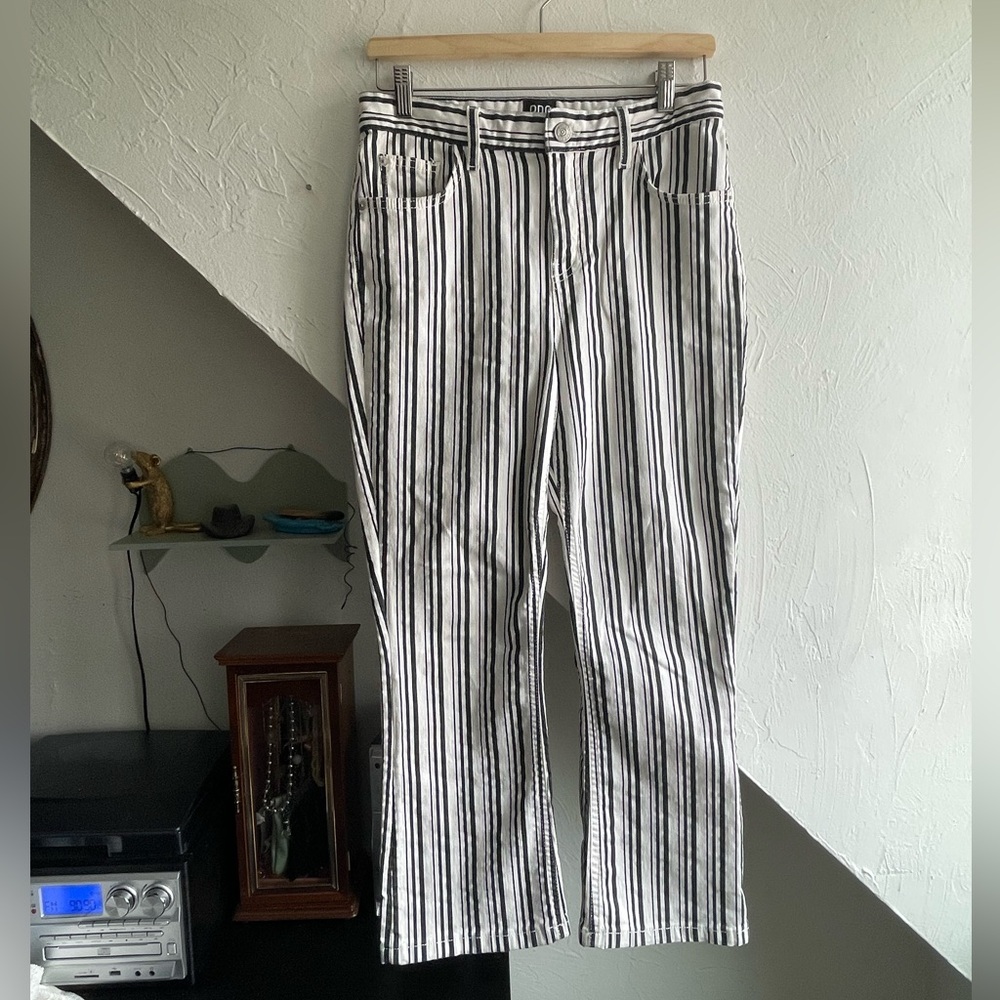 BDG Black and White Striped Low Waist Jeans | Size 28